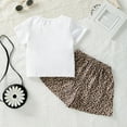 thumbnail image 7 of WOYY Girls 2 Piece Summer Outfits Short Sleeve Graphic T-Shirt Leopard Shorts Set, 7 of 7