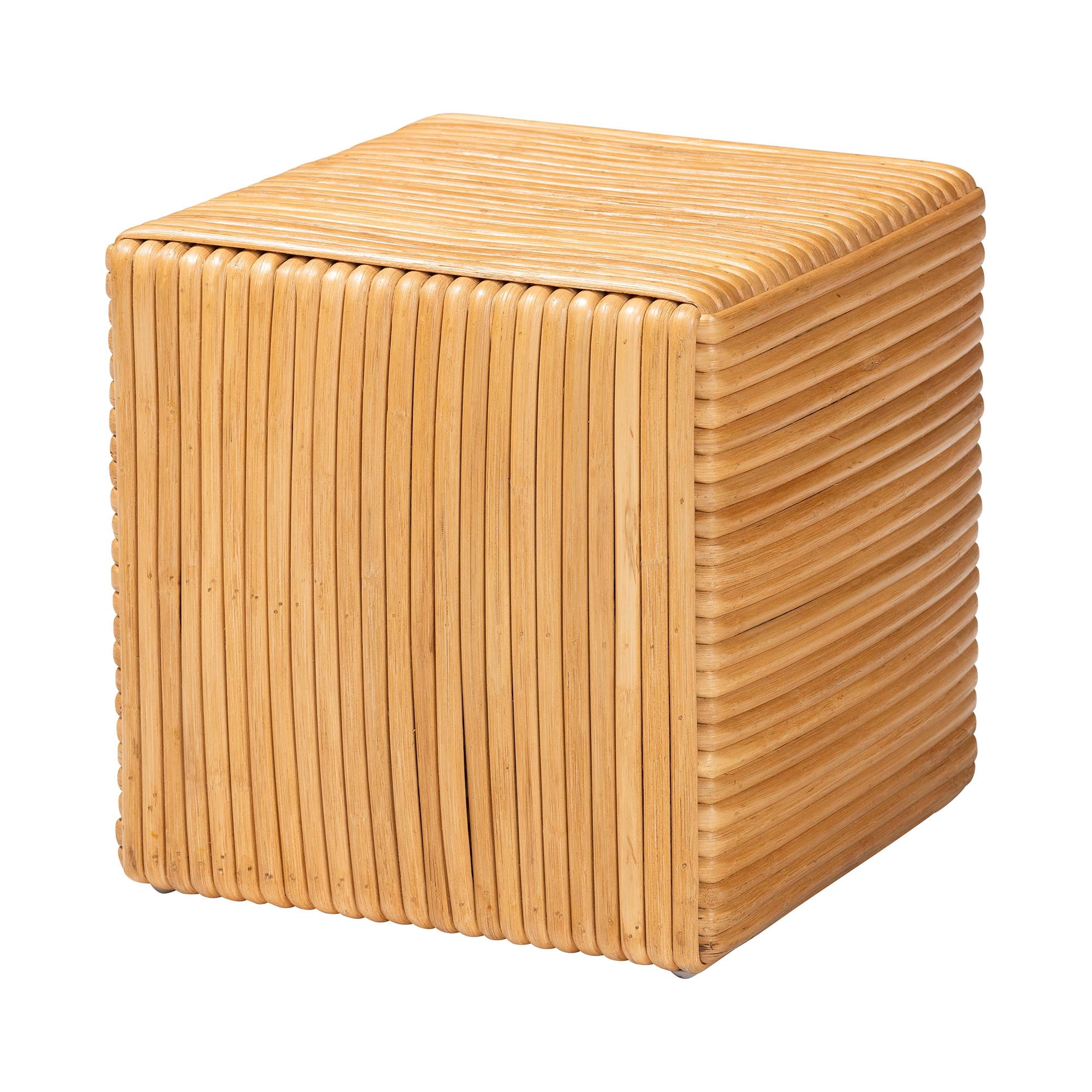 bali & pari Karina Boho Footstool, Light Honey