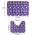 thumbnail image 3 of Honeii Skull rainbow color Pattern Bathroom Anti-Skid Pad Bathroom Mat Vintage Seamless Pattern Not-Slip Toilet Rug Set, 3 of 6
