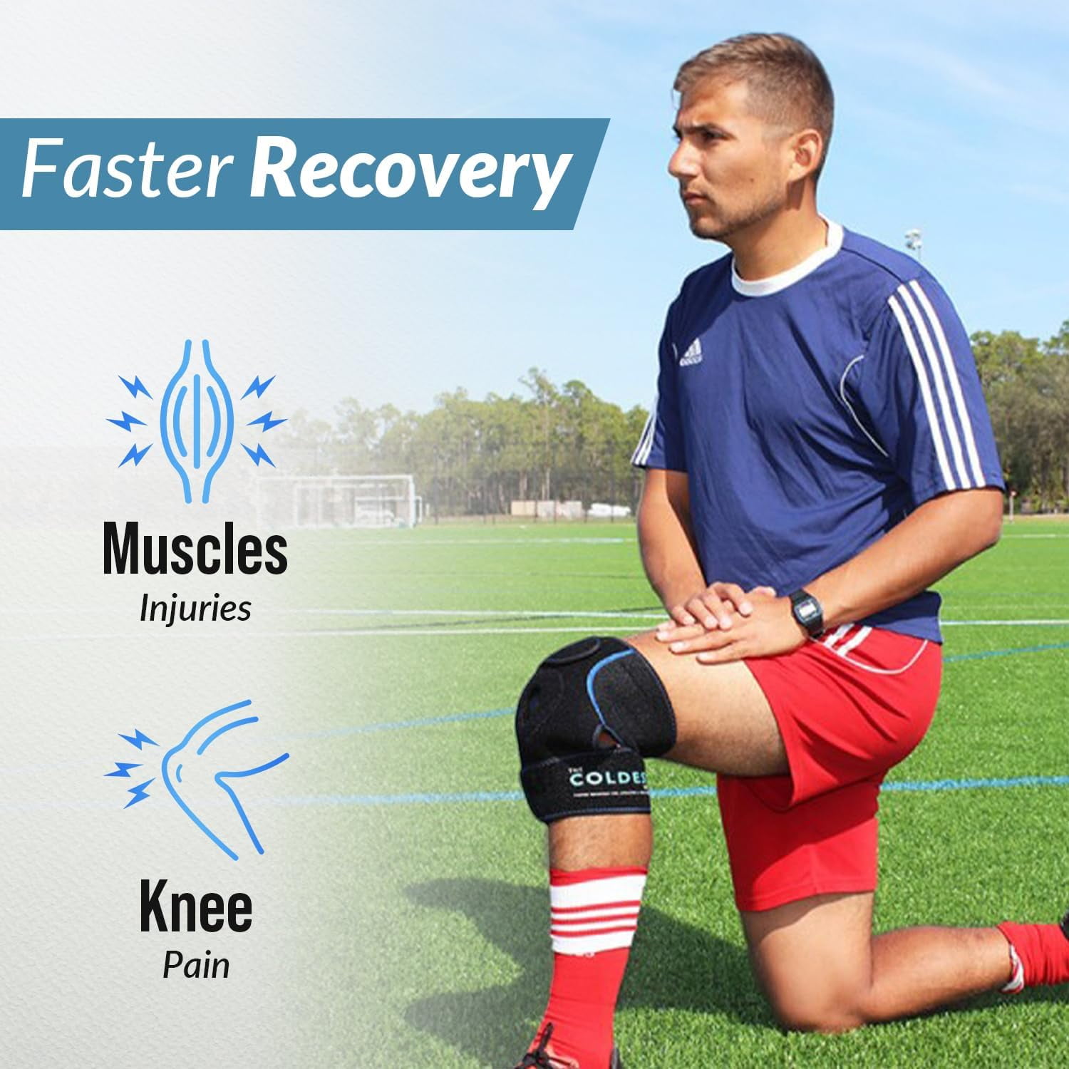 The Coldest Water Cold Knee Ice Pack Wrap, Flexible & Reusable Cold Pack