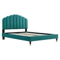 thumbnail image 2 of Modway Daisy Performance Velvet Queen Platform Bed, Multiple Colors, 2 of 3