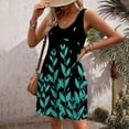 thumbnail image 6 of gljltg Women's Casual Summer Boho Beach Dress with Pockets, V Neck Loose Tank Style, Polyester Fabric Lightweight Breathable, Casual Party Beach Outfit, Easy Care Hand Washable, 6 of 7