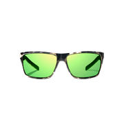 BAJIO Sigs Ivory Tortoise Gloss | Green Mirror Glass Sunglasses