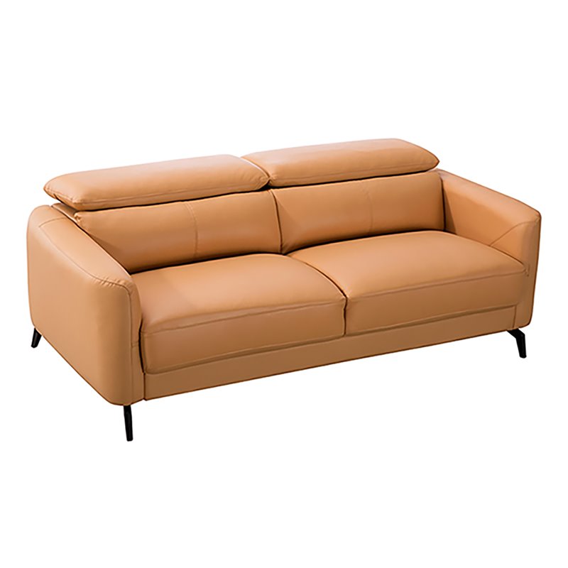 American Eagle Furniture Genuine Leather Loveseat in Yellow Walmart