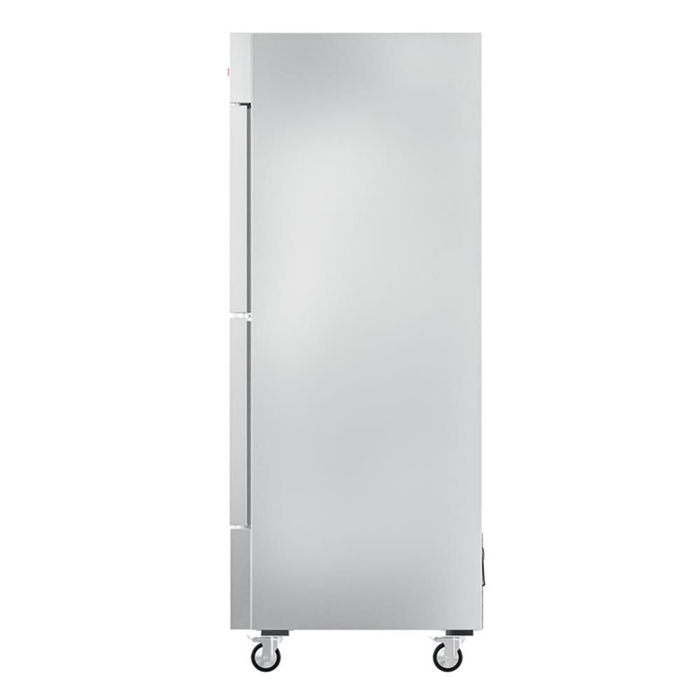 Pemberly Row 54" Commercial Stainless Steel Half Door Reach-In Freezer in Silver