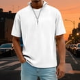 thumbnail image 3 of Kcolen Mens Oversized T Shirt Tall Men Henley Tee Tops Pullovers Solid Color Loose Fit Cotton Short Sleeve Summer Outdoor Basic Shirts for Men, 3 of 7