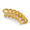 thumbnail image 4 of 2 piezas brillante circón 18 K dorado boca gorra rapero Halloween Cosplay elegante disfraz Yinane Tapas de dientes, 4 of 8