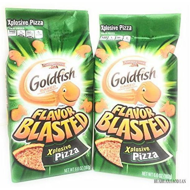 Goldfish, Flavor Blasted Xplosive Pizza, 2 Pack 2 6.6 Oz Bags