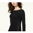 thumbnail image 2 of INC Womens Black Long Sleeve Jewel Neck Blouse PS, 2 of 3