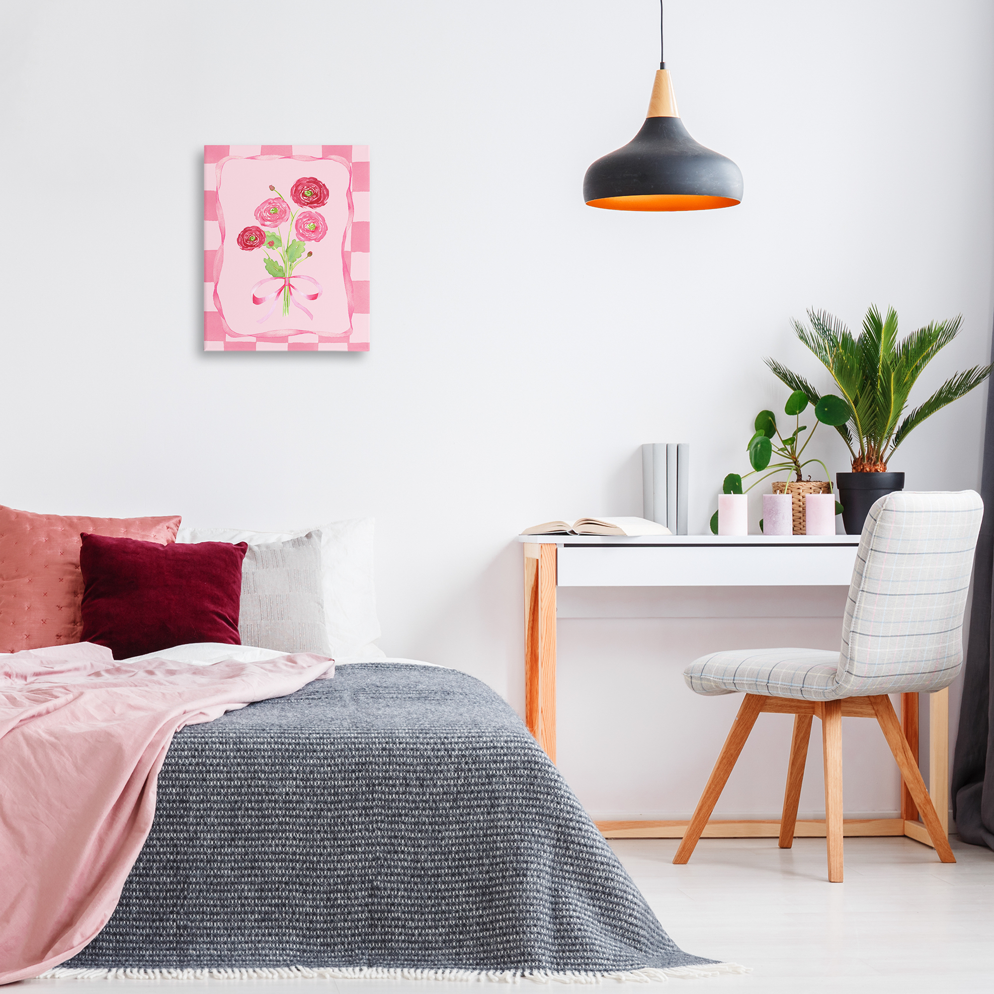 Pretty And Sweet Ranunculus Canvas Wall Art, design by Nina Jacobs