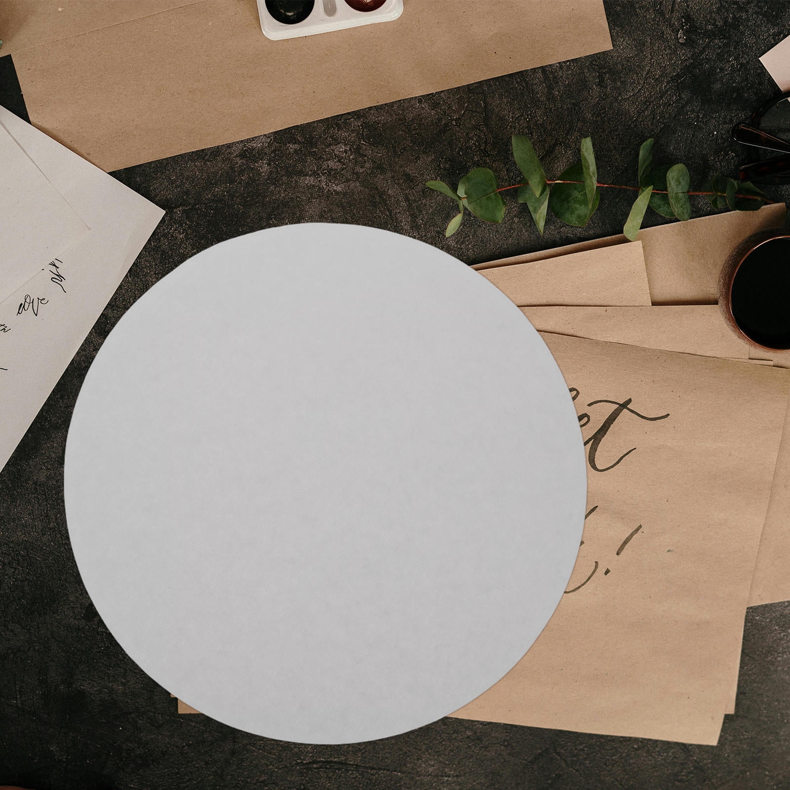 OUNONA 100 Sheets Round Xuan Paper for Chinese Painting Lightweight Blank Rice Paper for Calligraphy Watercolor and Ink Art