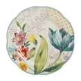thumbnail image 2 of (2 pack) The Pioneer Woman Blooming Bouquet Blue Ceramic 8.75-inch Salad Plate, 2 of 3