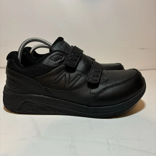 New Balance 928v3 Hook Loop Leather Sneakers Mens Size 11 4E Comfort Shoes Black