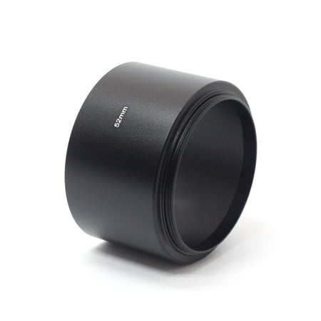 DSLRKIT Metal 52mm Tele Screw-in Lens Hood Telephoto Universal Anti-glare for Camera