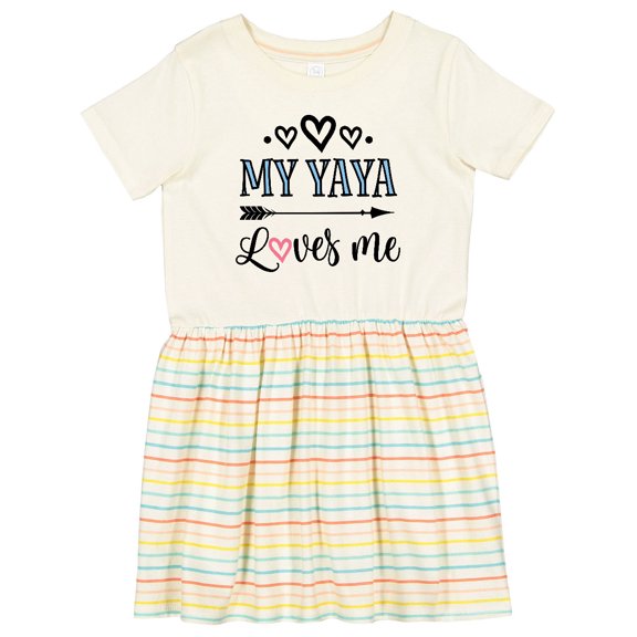 Inktastic My Yaya Loves Me Grandchild Girls Toddler Dress