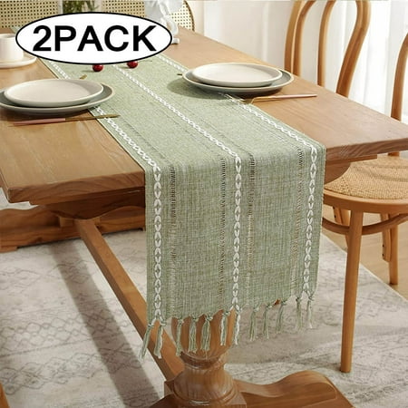 

Table Runners Pack of 2 Linen Table Runners 12x71Inch Linen Runner for Table Linen Table Runner Linen Table Runner Wedding Table Runner Kitchen Dining Table Wedding Party Decor ( Coffee )