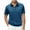 Blue, variant on successthop Golf Shirts for Men with Pocket Casual Plus Size Collar Shirts Short Sleeve Workwear Solid Business Tops 2XL