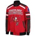 thumbnail image 2 of Men's G-III Sports by Carl Banks Red Tampa Bay Buccaneers Power Forward Racing Full-Snap Jacket, 2 of 3
