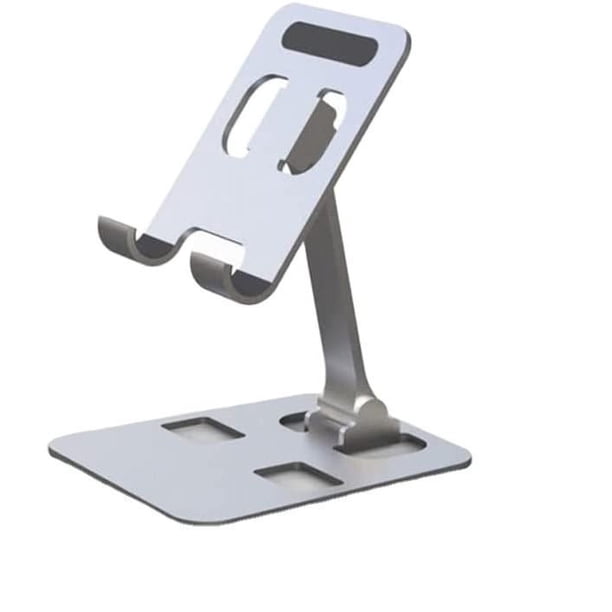 Soporte plegable dual para teléfono celular, soporte para teléfono de escritorio plegable totalmente ajustable Base de cuna compatible con teléfono, todos los teléfonos