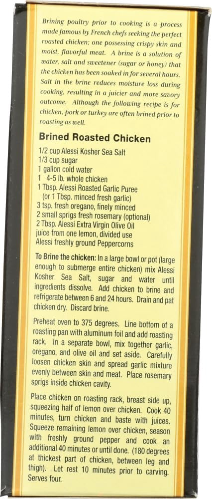 Alessi Premium All Natural Coarse Sea Salt Adds Taste & Texture 24oz (2 Pack)