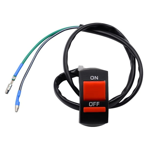 Encendiendo Interruptor de luz de peligro de accidente de motocicleta de manillar universal de 7/8 "encendido/apagado