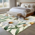 thumbnail image 4 of Vintage Floral Large Area Rugs 8x10 ft Rustic Spring Daisy Plant Beige Background Washable Rug Non Slip Indoor Carpet Absorbent Floor Mat for Living Room Bedroom Dining Room, 4 of 9