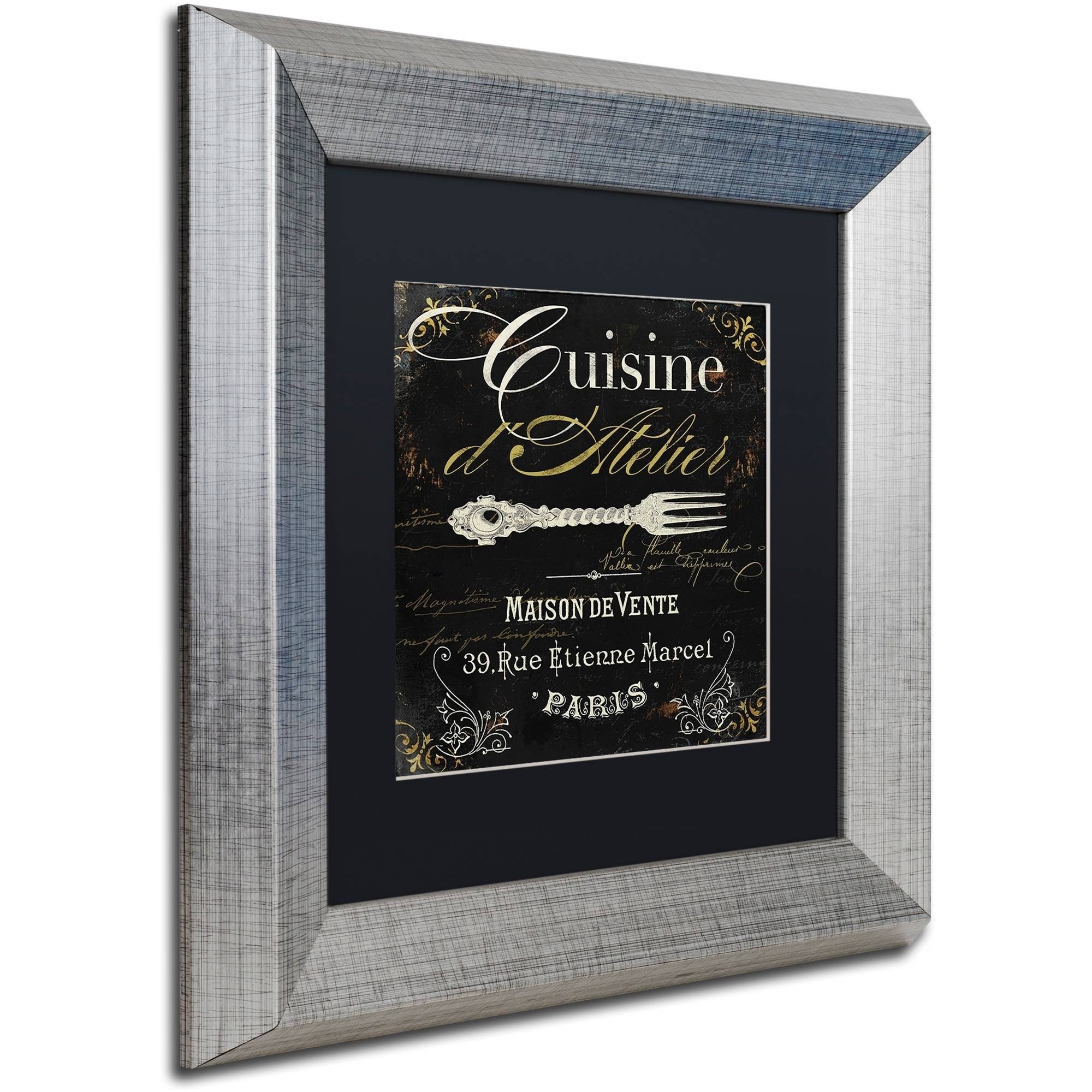 Trademark Fine Art "La Cuisine I" Canvas Art by Color Bakery Black Matte, Silver Frame