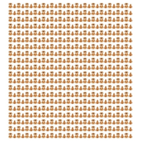 

price crash 300 Sets DIY Book Binding Screw Double Layer Flat Head Smoother Edges Chicago Screws Assortment Set for DIY Clothing Bags Gold