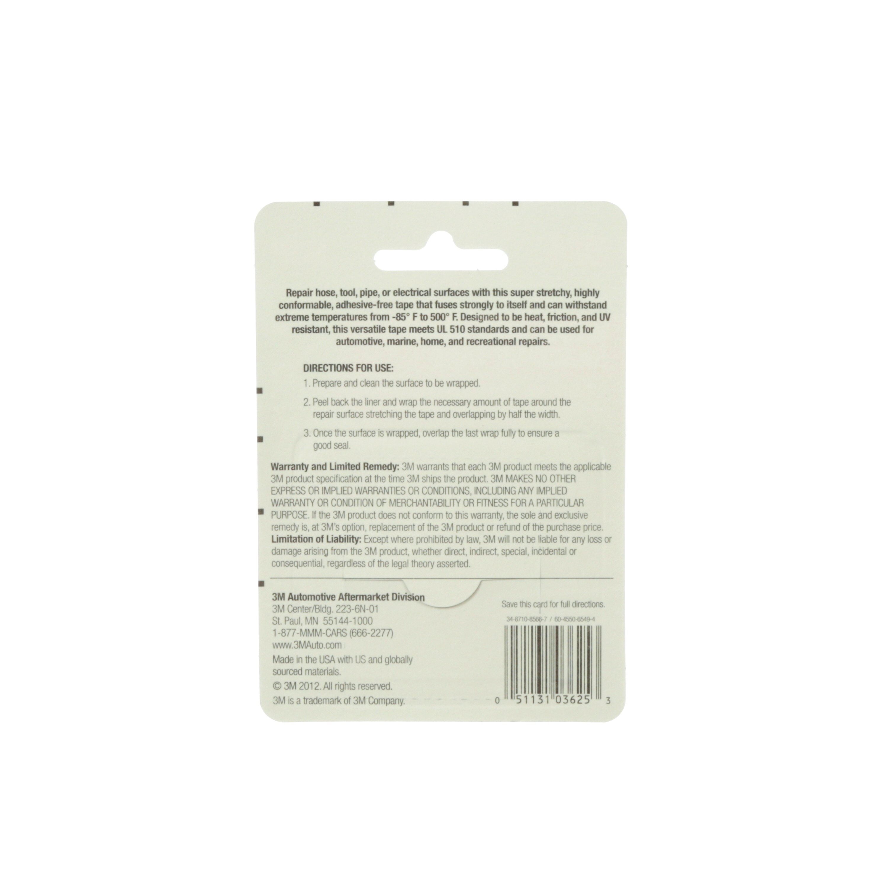 1/" x 6/' Wrap and Repair Silicone Tape New 03625 3M