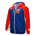 thumbnail image 2 of Men's Mitchell & Ness Blue New York Knicks Hardwood Classics Big Shot Premium Full-Zip Windbreaker Jacket, 2 of 6