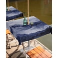 thumbnail image 2 of Fsddascl Navy Blue Ombre Mountain Outdoor Tablecloth - 60x60 Inch Square Dining Table Cover, Nature Abstract Art Marble Waterproof Outdoor Table Cloth with Umbrella Hole & Zipper for Picnic/Patio, 2 of 7