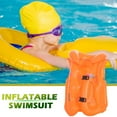 thumbnail image 3 of Kids Inflatable Swimsuit Life Jacket Floating Buoy Swimming Vest (Orange L), 3 of 8
