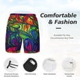 thumbnail image 5 of Haiem Pride Rainbow Mens Swim Trunks with Compression Liner 2 in 1 Swimming Shorts Stretch Swimwear Quick Dry,Board Shorts-3X-Large, 5 of 9