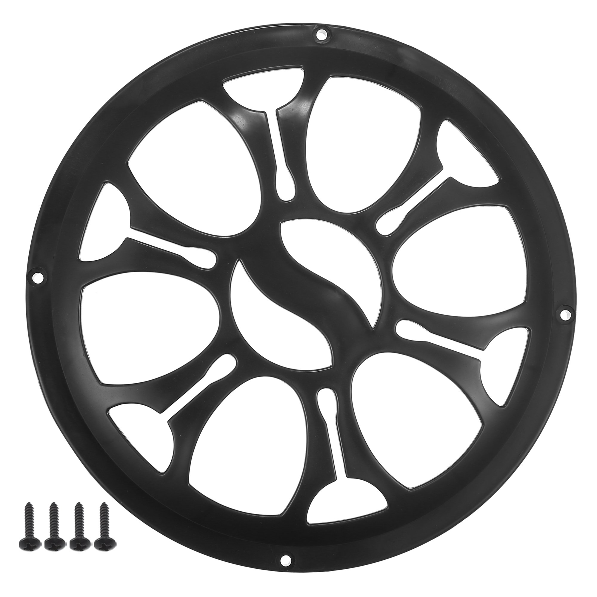 Unique Bargains 8" Car Speaker Grills Cover Round 8 Inch Audio Subwoofer Protector with Mounting Screws ABS Black