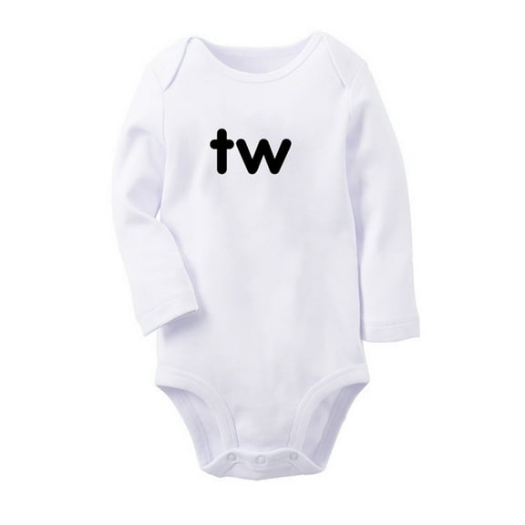 TW & IN Twins Babies Rompers, Newborn Baby Unisex Bodysuits, Infant Jumpsuits, Toddler 0-12 Months Kids Long Sleeves Oufits (White, 6-12 Months)