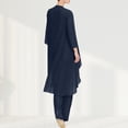 thumbnail image 4 of Ensemble de Robe 3 Pcs pour Femmes Basique en Chiffon Surdimensionné Tenue de Vacances (Marron S), 4 of 6