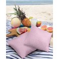 thumbnail image 3 of Pack of 2 Outdoor Pillow Covers, Geometric Wavy Texture Pink Waterproof Square Throw Pillowcase Cushion Decorative Pillow Covers for Couch Patio Tent, 20x20 in, 3 of 6