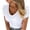White, variant on TIHLMK Shirts for Women Women's Casual Fashion Summer Stretch Threaded Pullover Puff Sleeve V-Neck Short Sleeve T-Shirt Top Gift for Women