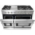 thumbnail image 5 of 48" Freestanding Double Oven Gas Range, 6 Sealed Gas Burners, Convection Oven, 5 of 15