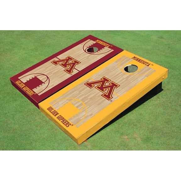 University of Minnesota Alternating Basketball Court Custom Cornhole Board