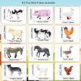 thumbnail image 2 of Ruson 12 piezas figuras de animales de granja juguetes realistas mini figuras de animales de granero de granja juego de juguetes para decoración de tartas Navidad cumpleaños huevo de Pascua suministro, 2 of 5