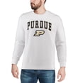 thumbnail image 3 of Men's Colosseum White Purdue Boilermakers Arch & Logo Crew Neck Sweatshirt, 3 of 4