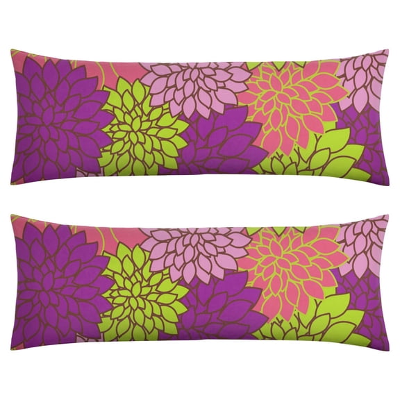 Artistic Home Accents Vintage Body Pillow Cover 20x54 - Long Pillow Case with Zipper - Floral & Rustic Style - Soft & Breathable Maternity Pillowcase