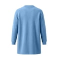 thumbnail image 6 of TRUNZI Men's Button Down Fleece Coats Long Sleeves Open Front Crewneck Casual Warm Fall Winter Jackets with Side Pockets,Light Blue,Size 3XL, 6 of 7