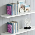 thumbnail image 5 of Wobogo Purple Leopard Print Acrylic Bookends Clear L-Shaped Book Holder with Non-Slip Pads for Books Files Magazines CD DVD 5.4×4.1×8.1in, 5 of 6