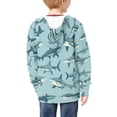 thumbnail image 4 of chaqlin Sharks Sweatshirts for Boys Trendy Y2K Zip up Hoodies Kids Long Sleeve Hooded Jacket Casual Outerwear Soft Drop Shoulder Cardigan with Pockets, 4 of 7