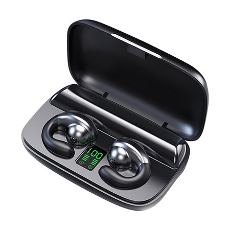 YOBOLK Headphones Clearance Earless Bluetooth Earphone Conducted Wireless Ear Clipping Sport IPX8 New Bluetooth Headphones