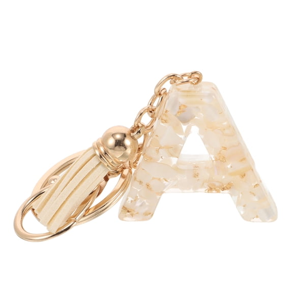 HEANUJJ Unique Initial Letter Keychain in Assorted Colors for Handbags and Decor
