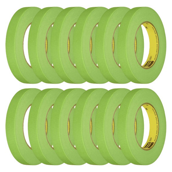Scotch Performance Green Masking Tape (233 ): 3/4 in. x 60 yds. (Green) [12 Rolls]