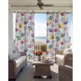 thumbnail image 6 of Watercolor Flowers Blackout Curtains for Bedroom Living Room Darkening Curtains 90 Inch Spring Floral Plants Country Black Out Window Curtain Privacy Window Treatment Grommet Drapes 52"x90"x2, 6 of 9